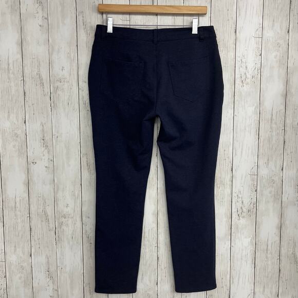 Christopher & Banks Signature Slimming Blue Stretch Skinny Straight Pants 8P - Picture 2 of 8